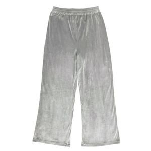 SKIMS Velour Wide-Leg Pant Loungewear Sweatpants in Smoke Gray Size L